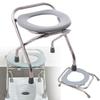 WZFANJIJ Stainless Steel Portable Toilet Seat, Folding Toilet Camping Toilet Travel Toilet Car Toilet Camp Commode for Camping, Boating, Hiking & Roadtripping view 1