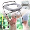 WZFANJIJ Portable Toilet Seat  Compact Lightweight Indoor & Outdoor Commode  Heavy-Duty Stainless-Steel Chair is Durable & Convenient for Camping, Travel & Emergency view 1