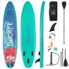 Goplus Inflatable Stand up Paddle Board, 6" Thick Surfboard with Premium SUP Accessories, Adjustable Aluminum Paddle, Leash, Carry Bag, Hand Pump, Removable Fin (Green, 11 FT) view 1