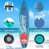 Goplus Inflatable Stand up Paddle Board, 6" Thick Surfboard with Premium SUP Accessories, Adjustable Aluminum Paddle, Leash, Carry Bag, Hand Pump, Removable Fin (Green, 11 FT) view 4