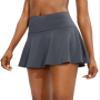 SANTINY Pleated Tennis Skirt for Women with 4 Pockets Women's High Waisted Athletic Golf Skorts Skirts for Running Casual (Dark Grey_S) view 2