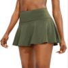 SANTINY Pleated Tennis Skirt for Women with 4 Pockets Women's High Waisted Athletic Golf Skorts Skirts for Running Casual (Army Green_XL) view 2