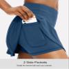 SANTINY Pleated Tennis Skirt for Women with 4 Pockets Women's High Waisted Athletic Golf Skorts Skirts for Running Casual (Dark Blue_XL) view 3
