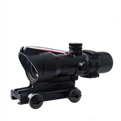 HWZ 4x32 Scope 4x32 Sight Real Red or Green Illuminated Fiber Optic Scope (red)