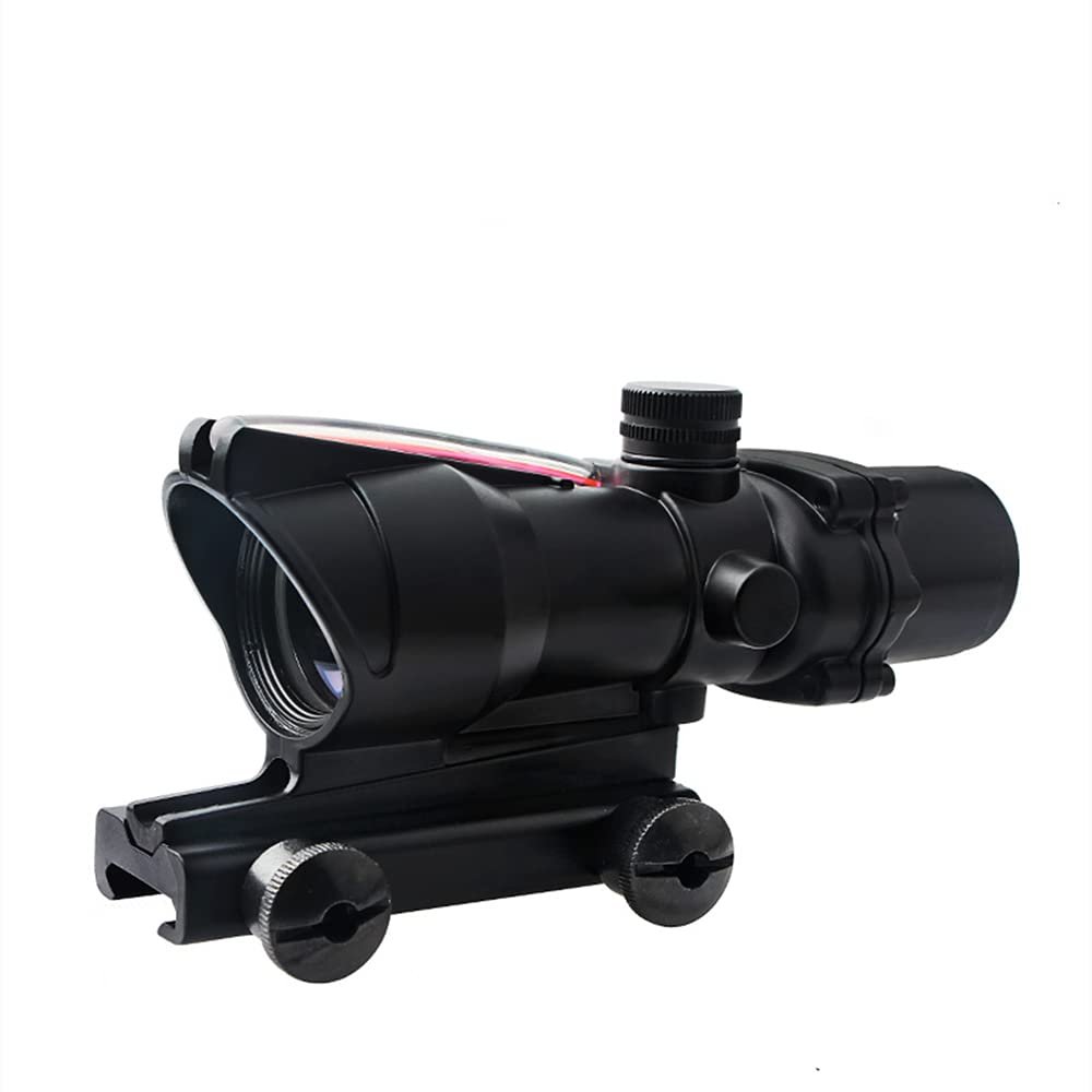 HWZ 4x32 Scope 4x32 Sight Real Red or Green Illuminated Fiber Optic Scope (red)