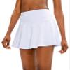 SANTINY Pleated Tennis Skirt for Women with 4 Pockets Women's High Waisted Athletic Golf Skorts Skirts for Running Casual (White_XXL) view 2