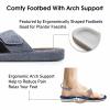 CORIFEI House Slippers for Men, Open Toe | Adjustable | Low Arch Support | Rubber Sole | Indoor Outdoor view 3