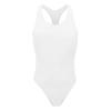 IBTOM CASTLE Men One Piece Sleeveless Cutout Leotard Bodysuit Swimsuit Thong Underwear Wrestling Singlet Athletic Leotard Briefs High Cut Stretchy Lingerie Swimwear White-Singlet M view 1