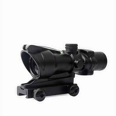 HWZ 4x32 Scope 4x32 Sight Real Red or Green Illuminated Fiber Optic Scope (Green)