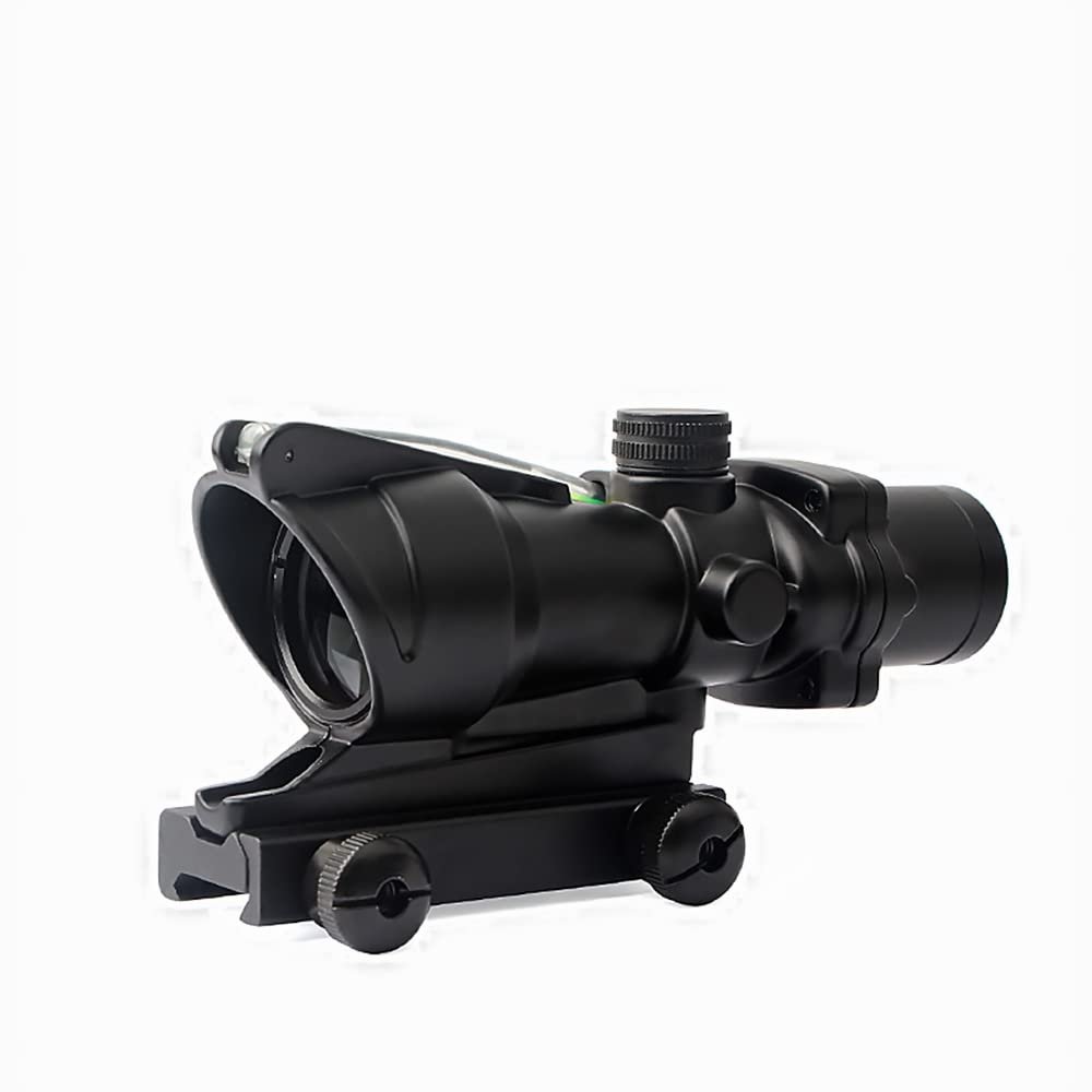 HWZ 4x32 Scope 4x32 Sight Real Red or Green Illuminated Fiber Optic Scope (Green)