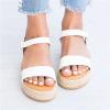 ZBYY Womens Open Toe Casual Ankle Strap Sandals Buckle Espadrilles Flatform Wedge Casual Sandals Comfort Dress Shoes view 4