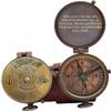 Engraved Antique Personalized Brass Compass with Leather Case - to My Boyfriend/Back to me/My Best Man/Fathers Day/Mothers Day/Valentines Day/Christmas Day Gifts view 1
