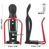 X AUTOHAUX Adjustable Bicycle Water Coffee Drink Cup Bottle Holder Cages Carrier Rack Aluminum Alloy Red for Mountain Road Bike Motorcycle view 2