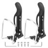 X AUTOHAUX 2pcs Adjustable Bicycle Water Coffee Drink Cup Bottle Holder Cages Carrier Rack Aluminum Alloy Silver Tone for Mountain Road Bike Motorcycle view 1