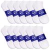 12 Pairs of Cheap Lightweight Low Cut Ankle Socks for Men, Black and White Bulk Sock Deal (12 Pairs Mens White) view 1