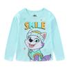 Paw Patrol Nickelodeon Everest and Skye Girls 3 Pack Long Sleeve Shirts Light Blue view 4