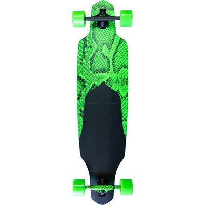 Dusters Channel Snakeskin Longboard Complete Skateboard - 38 Neon Green