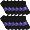 12 Pairs of Cheap Lightweight Low Cut Ankle Socks for Men, Black and White Bulk Sock Deal (12 Pairs Mens Black) view 1