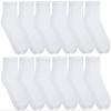 12 Pairs of Lightweight Low Cut Ankle Socks for Women, Black and White Bulk Sock Deal (White) view 1