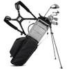 ACXZ Lightweight Golf Stand Bag for Men Women with 8 Dividers, Waterproof Golf Carry Bag with Double Shoulder Straps, Cooler Pocket/Shoe Pocket, Folding Push Cart Base, Blue/Black (2.7kg) view 1
