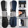 ACXZ Lightweight Golf Stand Bag for Men Women with 8 Dividers, Waterproof Golf Carry Bag with Double Shoulder Straps, Cooler Pocket/Shoe Pocket, Folding Push Cart Base, Blue/Black (2.7kg) view 4