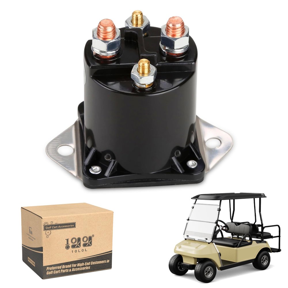 10L0L 36V Golf Cart Solenoid Fit for Club Car DS (1976 to 1998),4 Terminal Electric 36 Volt Solenoid Replacement OEM# 8016,1113