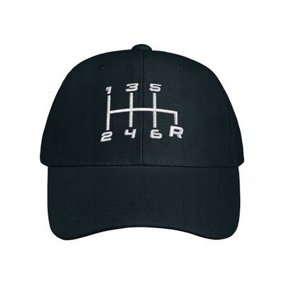 6 Speed Manual Transmission Shift Pattern Embroidered Classic Sandwich Cap,Cotton Made Adjustable Baseball Cap Dad Hats Sun Cap for Unisex
