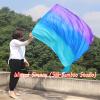 Winged Sirenny Porphetic Praise Dance Worship Flex Flags, 50" Rectangular Dance Ministry Streamer (long side turquoise-blue-purple) view 2