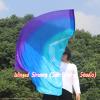 Winged Sirenny Porphetic Praise Dance Worship Flex Flags, 50" Rectangular Dance Ministry Streamer (long side turquoise-blue-purple) view 4