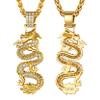 GoldChic Ice CZ Dragon Necklace For Women, Customized 18K Gold Plated Chinese Dragon Pendant Men Mascot Lucky Charm Necklace Hiphop Jewelry view 1