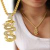 GoldChic Ice CZ Dragon Necklace For Women, Customized 18K Gold Plated Chinese Dragon Pendant Men Mascot Lucky Charm Necklace Hiphop Jewelry view 2
