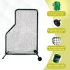 Reidy Sports Baseball L Screen Portable 7 ft H x 5 ft W #36 Nylon Double Net Body Protector Batting Cage Safety Screen for Line Drive Super Heavy Duty Steel Frame Construction view 2