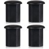 4 Pieces Lacrosse Tape Saver Butt End Plastic Polygon Lacrosse End Caps Hockey Stick Supplies, Black view 1