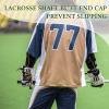 4 Pieces Lacrosse Tape Saver Butt End Plastic Polygon Lacrosse End Caps Hockey Stick Supplies, Black view 4