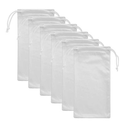 Groupcow 6pcs Eyeglasses Sunglasses Microfiber Pouch Bag, Cell Phone Storage Pouch 7.1" x 3.5" (Gray)