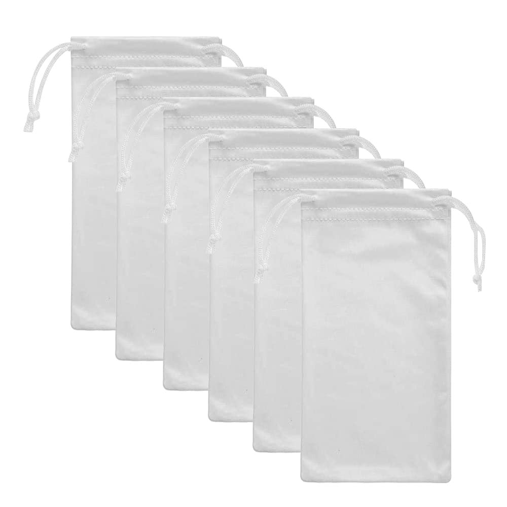 Groupcow 6pcs Eyeglasses Sunglasses Microfiber Pouch Bag, Cell Phone Storage Pouch 7.1" x 3.5" (Gray)