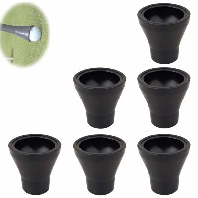 Golf Ball Pick Up Retriever Grabber Claw Sucker Tool Putter Grip Finger Rubber Picker Round Pick Up Tool Lightweight/Durable Golf Accessories Tool,Black 6 Pcs