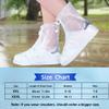 Waterproof Shoes Cover, Rain Boot Shoe Covers, Reusable Women Men PVC Rubber Sole Overshoes Galoshes Protectors for Cycling Camping Travel (XXXL, White) view 2