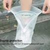 Waterproof Shoes Cover, Rain Boot Shoe Covers, Reusable Women Men PVC Rubber Sole Overshoes Galoshes Protectors for Cycling Camping Travel (XXXL, White) view 3