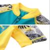 M2C Boys One Piece Water Sport Short Swimsuit UPF 50+ Rash Guard Tropical Blue 7-8 view 3
