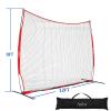 Anbt 12' x 9' Sports Barrier Net Practice Net for Lacrosse, Baseball, Basketball, Soccer, Field Hockey and Softball Practice Barrier, Portable Hitting Net with Carry Bag view 3