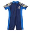 M2C Boys One Piece Water Sport Short Swimsuit UPF 50+ Rash Guard Tropical Navy 3T view 1