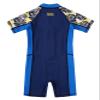 M2C Boys One Piece Water Sport Short Swimsuit UPF 50+ Rash Guard Tropical Navy 7-8 view 2