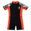 M2C Boys One Piece Water Sport Short Swimsuit UPF 50+ Rash Guard Tropical Black 4T view 1