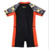 M2C Boys One Piece Water Sport Short Swimsuit UPF 50+ Rash Guard Tropical Black 4T view 2