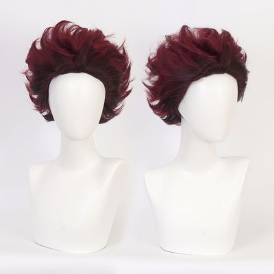 Aadesso Anime demon Kamado Tanjirou Men Women Heat Resistant Synthetic Hair Halloween