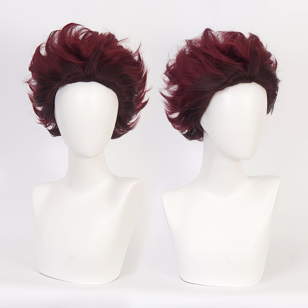 Aadesso Anime demon Kamado Tanjirou Men Women Heat Resistant Synthetic Hair Halloween