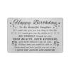 DEGASKEN Daughter Birthday Card from Mom - Birthday Card for Daughter Adult - Happy Birthday Gifts Decorations for Women Girls Her - Beautiful Metal Engraved Wallet Card view 1