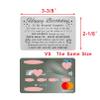 DEGASKEN Daughter Birthday Card from Mom - Birthday Card for Daughter Adult - Happy Birthday Gifts Decorations for Women Girls Her - Beautiful Metal Engraved Wallet Card view 2