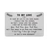 DEGASKEN Valentines Day Gifts for Men Him, To My Love Wallet Card, I Love You Gifts for Him Her, I Cant Say I Love You Enough So This Is Your Reminder, Anniverary Gifts for Men Husband view 1